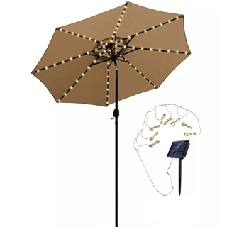 Solcelle lyskæde til parasol